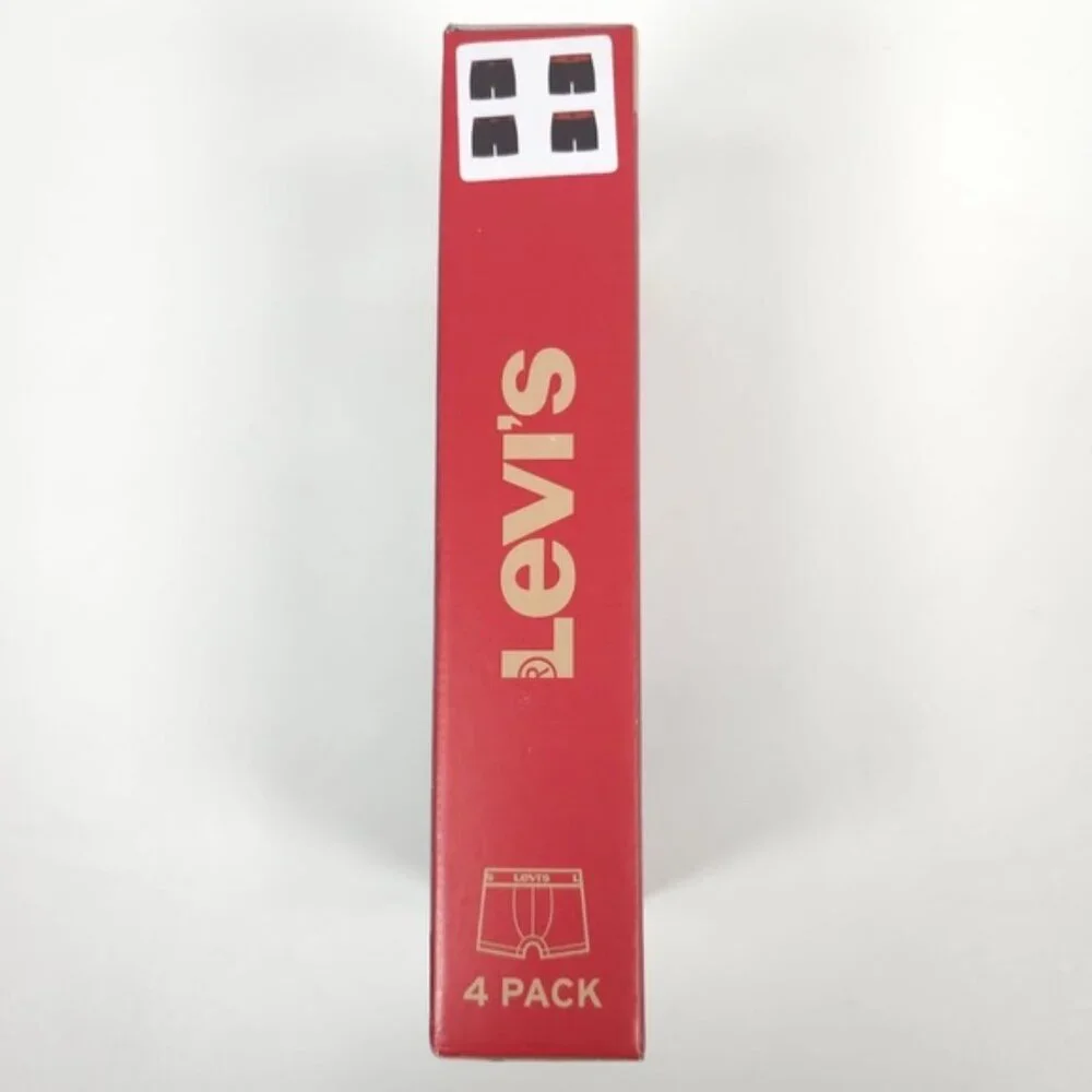 Levi's 4 Pack Boxer Briefs Cotton‎ Stretch Underwear Black Red SMALL LARGE